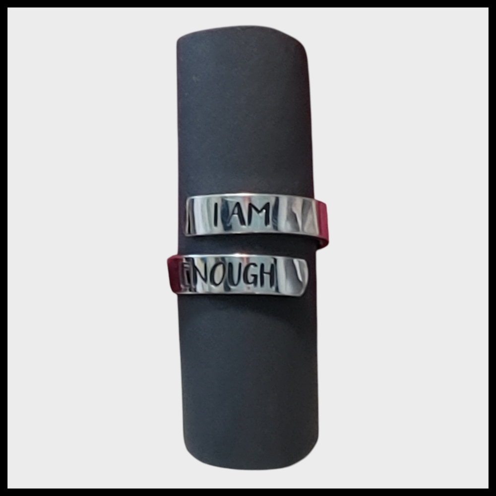"I AM ENOUGH" Adjustable Wrap Ring